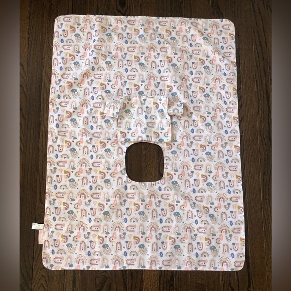 Monbebe Infant Girls Pink Rainbows Car Seat Cover/Canopy w/Window - VGUC! - Picture 2 of 9